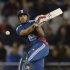 England's Bopara hits out during the fifth one-day international against Australia at the Old Trafford cricket ground in Manchester