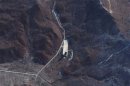DigitalGlobe satellite image of DigitalGlobe shows the Sohae Launch Facility in North Korea