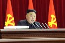 North Korean leader Kim Jong-un presides over a plenary meeting of the Central Committee of the Workers' Party of Korea in Pyongyang