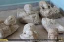 An image made available by propaganda Islamist media outlet Welayat Halab allegedly shows ancient artifacts smuggled from the Syrian city of Palmyra