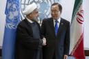 United Nations Secretary-General Ban meets Iran's President Rohani during the U.N. General Assembly in New York