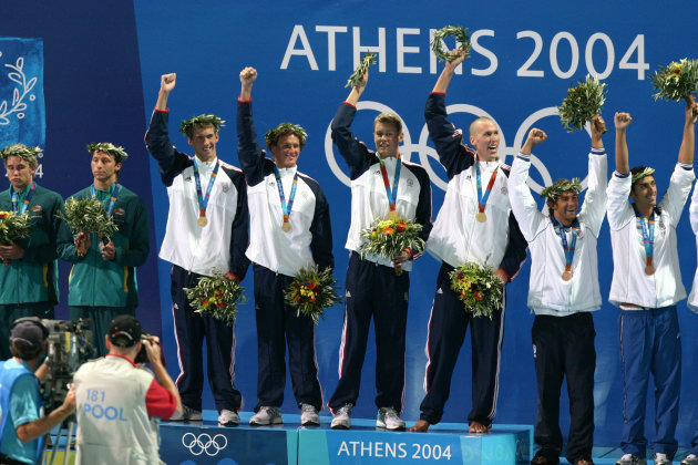 Athens 2004 Olympic Games - Day 4 - Swimming - Men's 4x200m Freestyle Relay Final