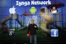 Zynga General Manager Manuel Bronstein speaks at the Zynga Unleashed event in San Francisco