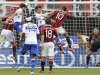 Sampdoria's Costa heads the ball to score against AC Milan during their Italian Serie A soccer match in Milan