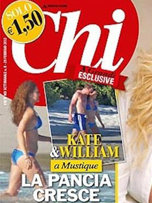 Chi Magazine cover with pregnant Kate Middleton