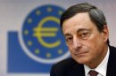 Mario Draghi, President of the European Central Bank (ECB) addresses the media during his monthly news conference in Frankfurt