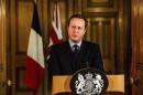 Britain's Prime Minister David Cameron delivers a statement at Number 10 Downing Street in London