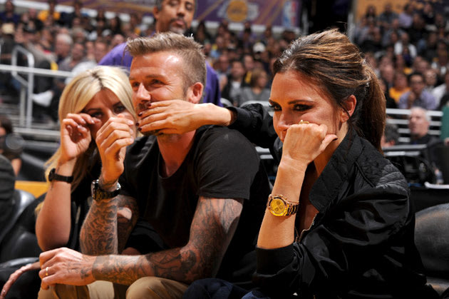 Victoria Beckham was enjoying an LA Lakers game Tuesday night 