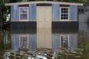 A flooded home is seen in Sorrento