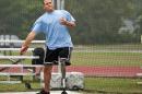In this photo provided by Eglin Air Force Base Public Affairs shows Brian Williams, an Air Force Wounded Warrior athlete as prepares to throw the discus during introductory adaptive sports and rehabilitation camp at Eglin Air Force Base, Fla., April 14, 2015. Airmen gathered in the Florida Panhandle for a training camp hoping to defeat the Army, Marines and Navy next month at the 2015 Department of Defense Wounded Warrior Games in Quantico, Virginia. (Samuel King Jr. /Eglin Air Force Base via AP)