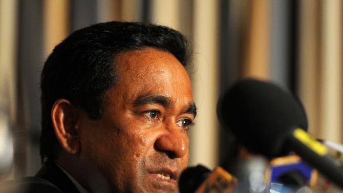 Maldives President Abdulla Yameen, pictured on January 22, 2014, was unhurt after an . - 6536624d60d440966fa749ec0cc41cfd70f42916