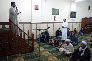 Egyptian Muslim worshipers arrive for prayers at the&nbsp;&hellip;