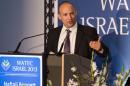 Israel's new Economics and Trade Minister Naftali Bennett, leader of the Jewish Home party, speaks during a conference as part of the WATEC Water Technology Exhibition in the Mediterranean coastal city of Tel Aviv, on October 22, 2013