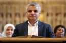 Britain's incoming London Mayor Sadiq Khan attends his swearing-in ceremony at Southwark Cathedral in cental London on May 7, 2016