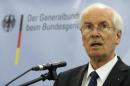 Attorney General Harald Range of the Federal Prosecutors Office addresses a news conference in Karlsruhe