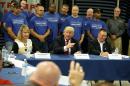 Republican presidential candidate Donald Trump speaks during a roundtable on manufacturing following a tour of Staub Manufacturing, Wednesday, Sept. 21, 2016, in Dayton, Ohio. (AP Photo/ Evan Vucci)