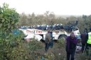 A bus that crashed near the town of Narok, west of Nairobi, on August 29, 2013, in a photo from the Red Cross