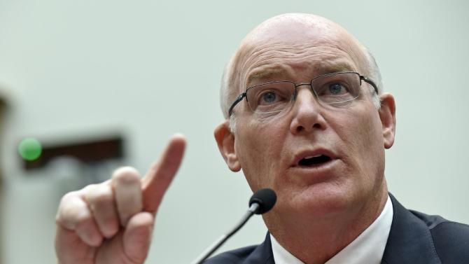 Acting Secret Service Director Joseph Clancy testifies on Capitol Hill in Washington, Wednesday, Nov. 19, 2014, before the House Judiciary Committee hearing on oversight of the Secret Service. (AP Photo/Susan Walsh)