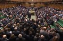 A video grab image shows MPs voting on gay marriage legislation, in the House of Commons, London