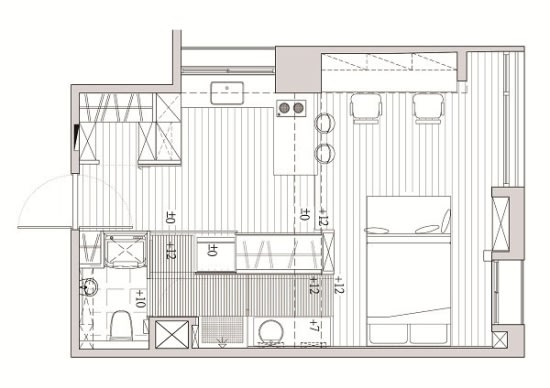 老屋格局大翻轉，12坪小宅變美宅