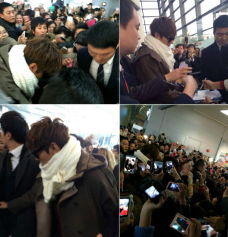 李敏鎬中國人氣令人咂舌 吸引上千粉絲前往機場