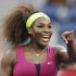 Serena Williams points to someone in the crowd after winning her match against Italy's Sara Errani during a semifinal match at the 2012 US Open tennis tournament,  Friday, Sept. 7, 2012, in New York. (AP Photo/Charles Krupa)