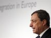 ECB President Draghi delivers speech during joint conference with European Commission in Frankfurt