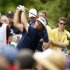 Mickelson of the U.S. watches his shot on 8th hole during the Wells Fargo Championship PGA golf tournament in Charlotte