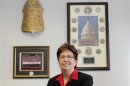 April Brooks, special agent in charge of the Criminal Division for the FBI's New York Field Office poses in her office in New York