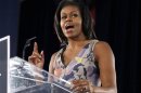 U.S. first lady Michelle Obama speaks to supporters of Barack Obama's re-election campaign in Fort Lauderdale