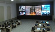This picture received from North Korea's official Korean Central News Agency (KCNA) on December 12, 2012 shows the rocket Unha-3, carrying the satellite Kwangmyongsong-3, being monitored on a large screen at a satellite control center in Cholsan county, North Pyongan province in North Korea