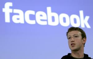Facebook CEO Mark Zuckerberg speaks during a news conference …
