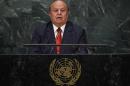 Yemen's President Abedrabbo Mansour Hadi pictured in September at the United Nations