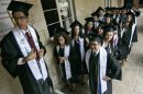 Undocumented UCLA students attend graduation ceremony at a church near the campus in Los Angeles