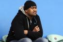 FILE - In this Oct. 19, 2011 file photo, All Blacks rugby legend Jonah Lomu watches Australia rugby players train in Auckland, New Zealand. New Zealand Rugby Union says Wednesday, Nov. 18, 2015 All Blacks great Jonah Lomu has died. He was 40. (AP Photo/Rob Griffith, File)