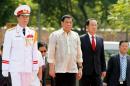 Philippines President Rodrigo Duterte attends a wreath laying ceremony at Monument of National Heroes and Martyrs in Hanoi