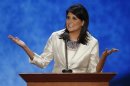 South Carolina Governor Haley addresses the second session of the Republican National Convention in Tampa