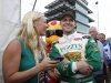 Ed Carpenter Racing driver Carpenter celebrates with his wife after taking the pole position in the Indianapolis 500