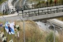 Lugar del accidente de tren en Santiago de Compostela, en el núcleo de Androis. EFE/Archivo