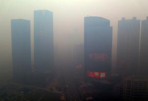 A residential block covered in smog in Shenyang, China's …