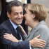 Merkel y Sarkozy buscan acuerdo para salvar euro; suben mercados