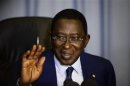 Defeated presidential candidate Cisse speaks at a news conference in Bamako