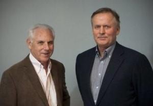 Author John Grisham and Neal Kassell are seen in an undated handout picture courtesy of the Focused Ultrasound Foundation
