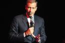 In this Nov. 5, 2014 file photo, Brian Williams speaks at the 8th Annual Stand Up For Heroes, presented by New York Comedy Festival and The Bob Woodruff Foundation in New York. NBC says it is suspending Brian Williams as "Nightly News" anchor and managing editor for six months without pay for misleading the public about his experiences covering the Iraq War. NBC chief executive Steve Burke said Tuesday, Feb. 10, 2015, that Williams' actions were inexcusable and jeopardized the trust he has built up with viewers during his decade as the network's lead anchor. (Photo by Brad Barket/Invision/AP, File)