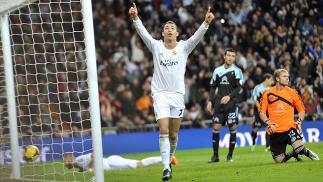 Cristiano Ronaldo celebra un gol contra el Celta