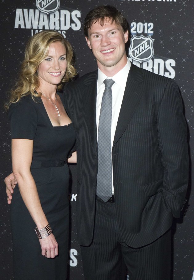 Phoenix Coyotes' Shane Doan and his wife Andrea arrive for the 2012 NHL Awards show in Las Vegas