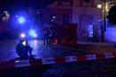 Video still of emergency workers following an explosion in Ansbach