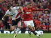 Tottenham Hotspur's Bale challenges Manchester United's Smalling during their English Premier League soccer match in Manchester