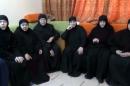 An image grab taken from a video uploaded to YouTube on February 9, 2014, shows a group of nuns from Maalula, speaking to the camera from an undisclosed location