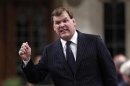 Canada's Foreign Minister Baird speaks during Question Period in the House of Commons on Parliament Hill in Ottawa